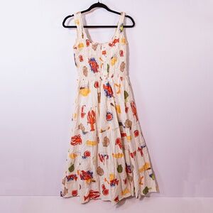 Lobster By The Sea Maxi Dress White